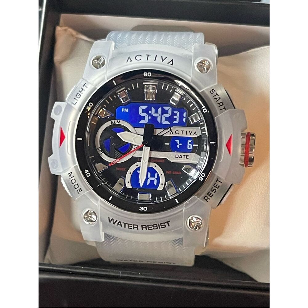 Activa X Invicta Digital Men's Watch - 50mm. White (ACW8086-002)